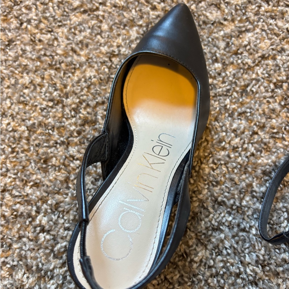 Calvin Klein Black Slingback Heels - Picture 6 of 9